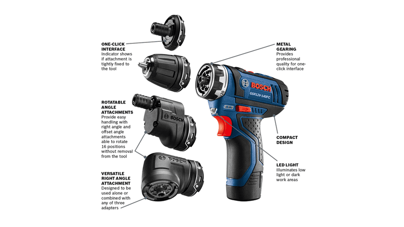 Bosch 12V Max Chameleon Drill/Driver with 5-In-1 Flexiclick® System