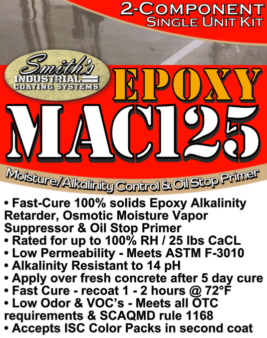 Smith’s Epoxy MAC125 is a Fast Curing 100% Solids Epoxy primer DIRECT SHIP ONLY