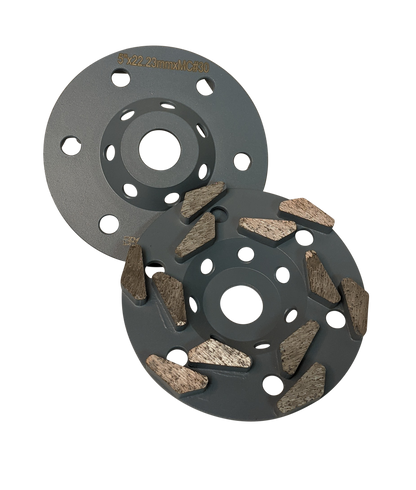 5" Cup Diamond Grind Wheels with 7/8"