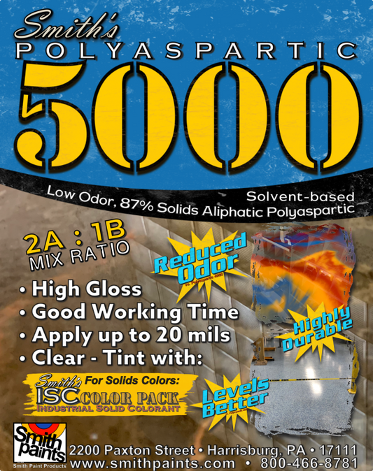 Smith's Polyaspartic 5000 - 87% Solids, 30 minute working time