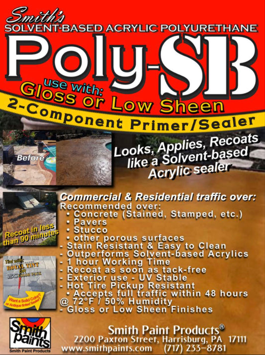 Smith’s Poly-SB Solvent-based 2-Component Acrylic / Polyurethane Sealer DIRECT SHIP ONLY