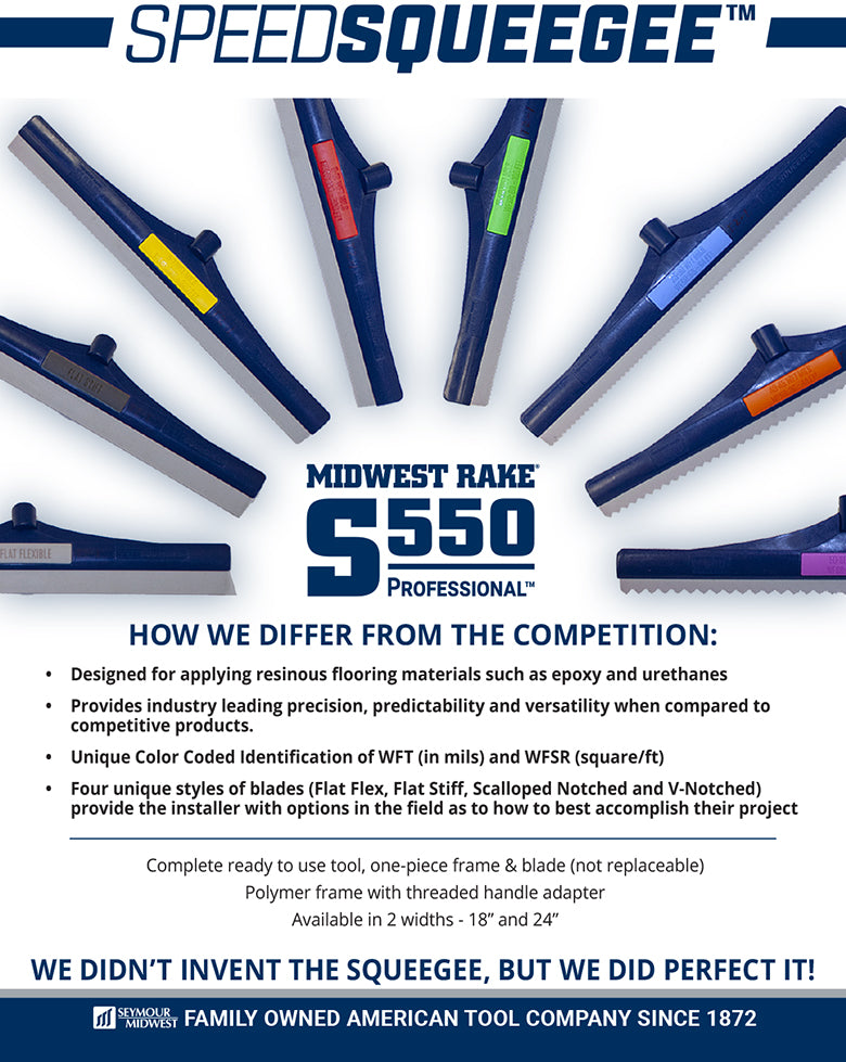 18" Midwest Rake Squeegee 15-20 Mil