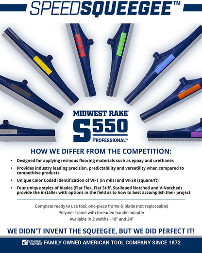 18" Midwest Rake Squeegee 15-20 Mil